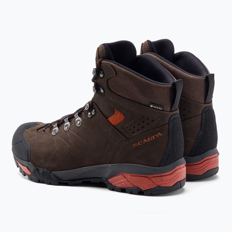 Scarponi da trekking da uomo SCARPA ZG Pro GTX caffè scuro/ruggine 3