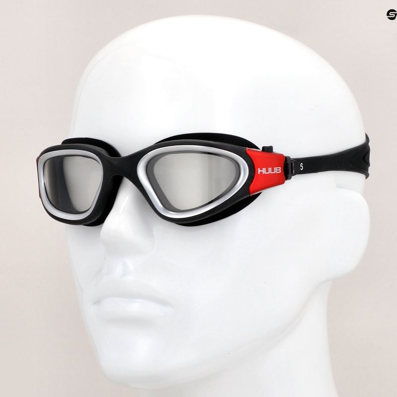 Occhiali da nuoto HUUB Afotici fotocromatici nero/rosso 7