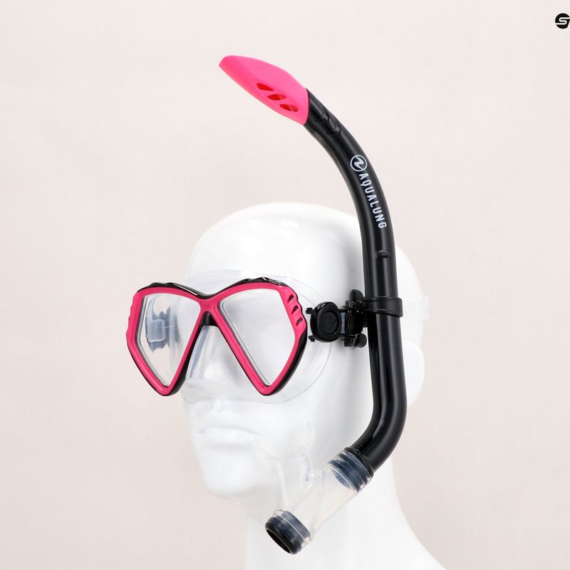 Set di boccagli per bambini Aqualung Cub Combo trasparente/rosa 12