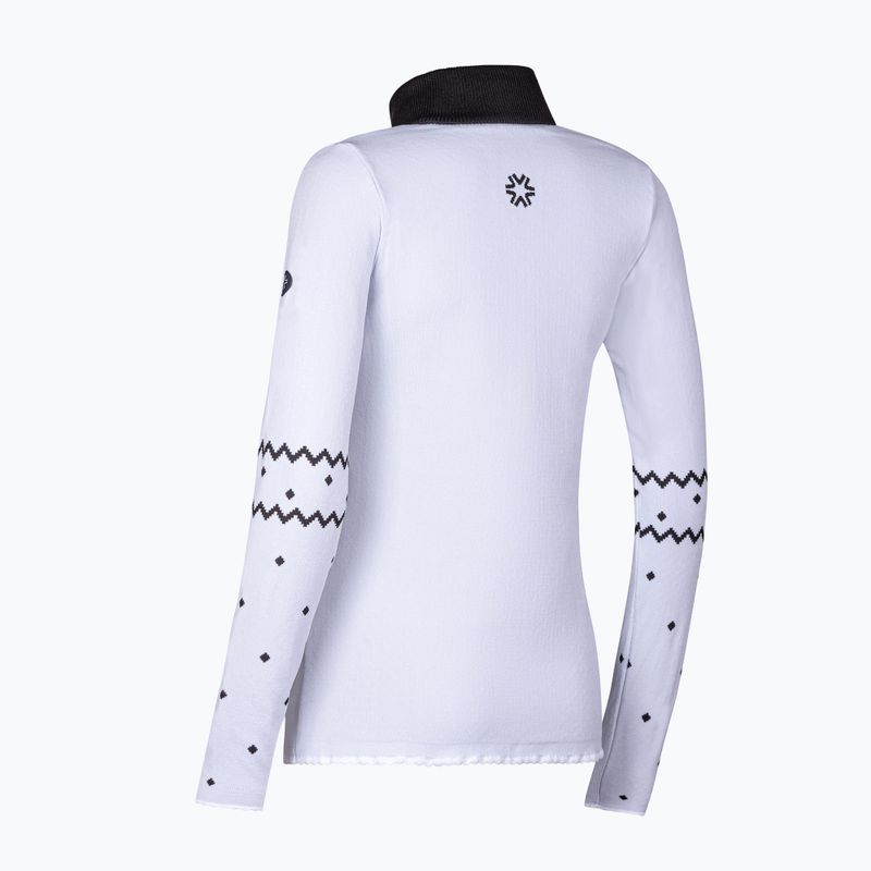 Felpa termica da donna Newland Groenlandia Half Zip bianco/nero 2