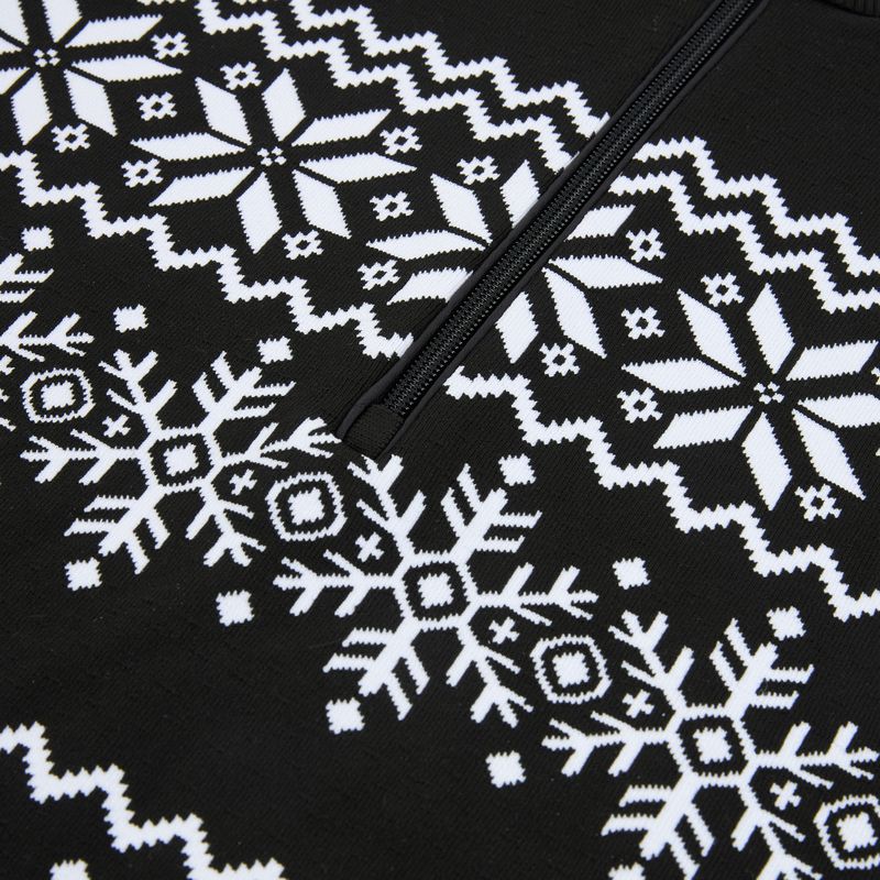 Felpa termica da donna Newland Groenlandia Half Zip nero/bianco 3