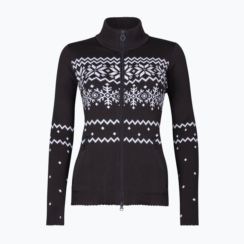 Felpa termica Newland Guenda Full Zip donna nero/bianco
