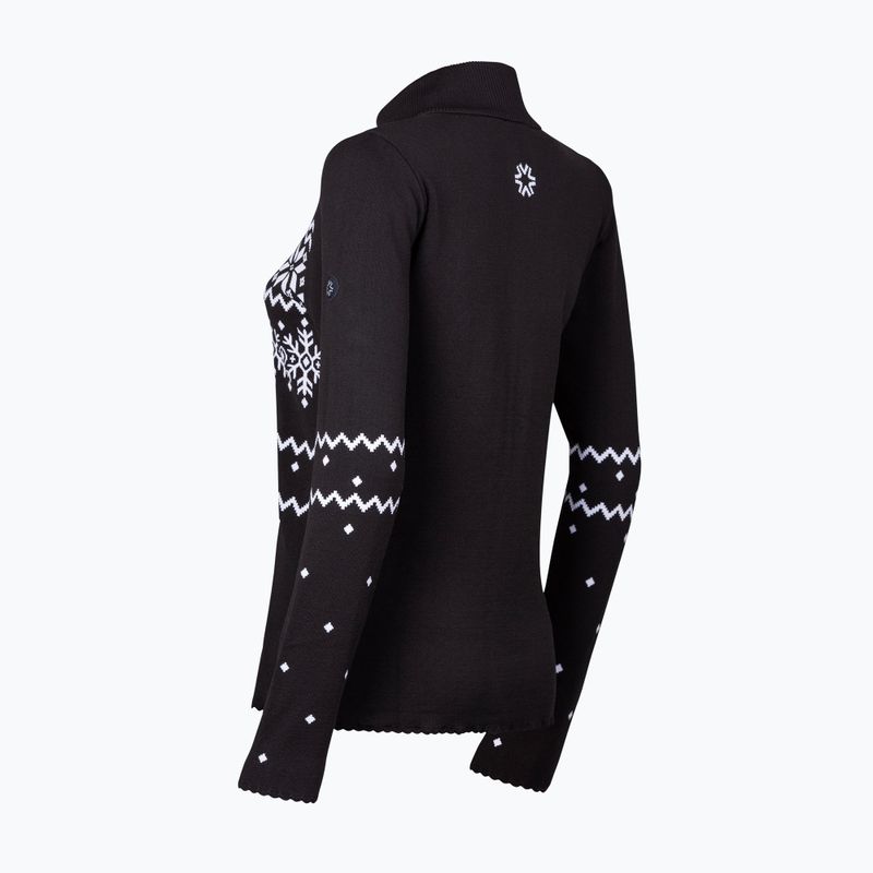 Felpa termica Newland Guenda Full Zip donna nero/bianco 2