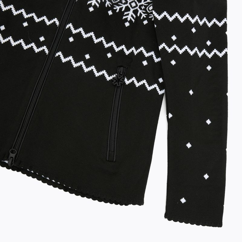 Felpa termica Newland Guenda Full Zip donna nero/bianco 4