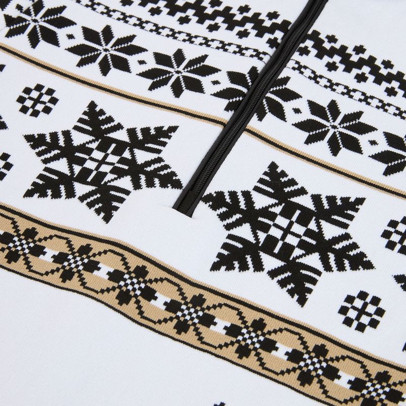 Felpa termica da donna Newland Isalind Half Zip bianco/nero 3