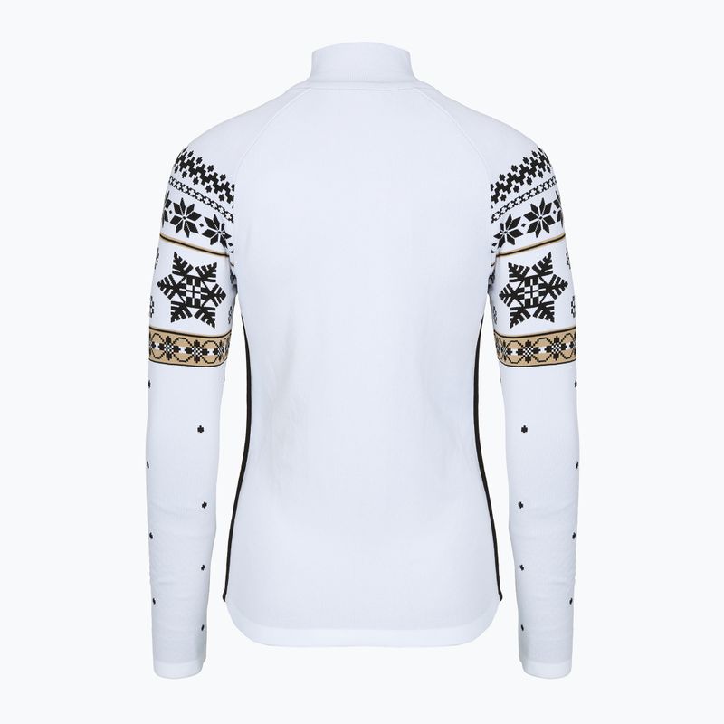 Felpa termica da donna Newland Jadis Full Zip bianco/nero 2