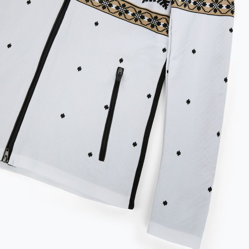 Felpa termica da donna Newland Jadis Full Zip bianco/nero 4