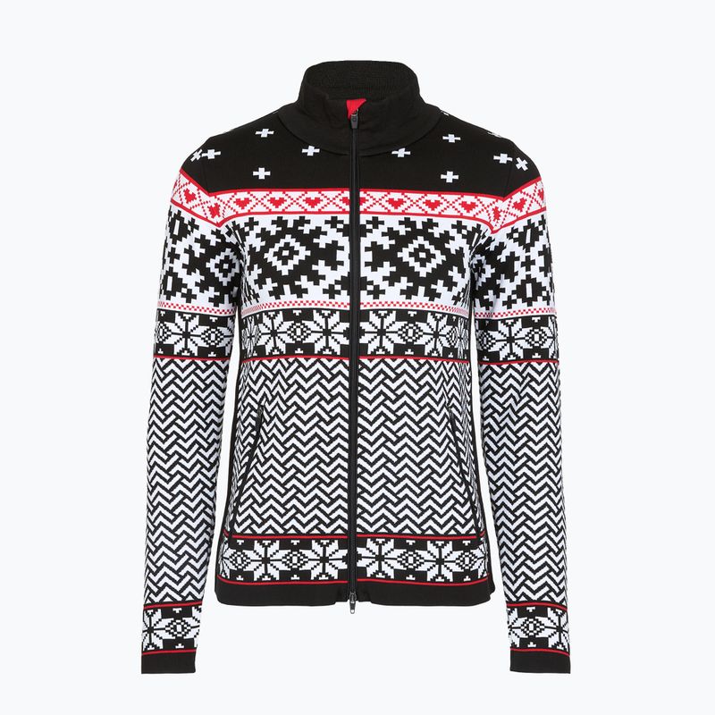 Felpa termica da donna Newland Kylie Full Zip nero/bianco