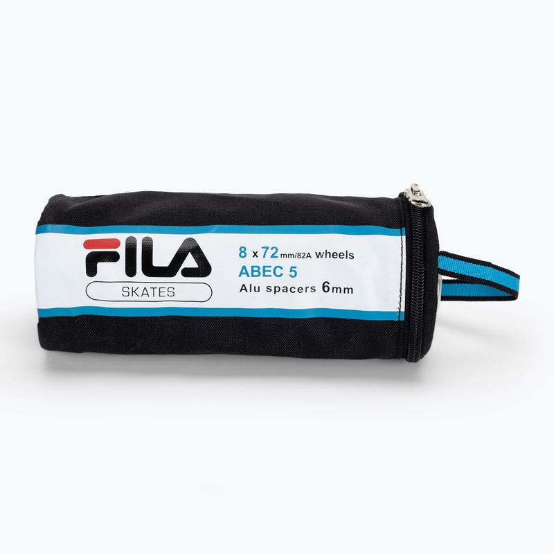 FILA Wheels ABEC 5 72mm/82A 8 pezzi ruote rollerblade bianche con cuscinetti. 3