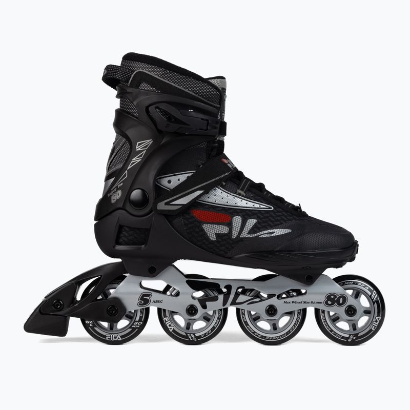 Pattini a rotelle FILA Legacy Pro 80 uomo nero/argento/rosso 2