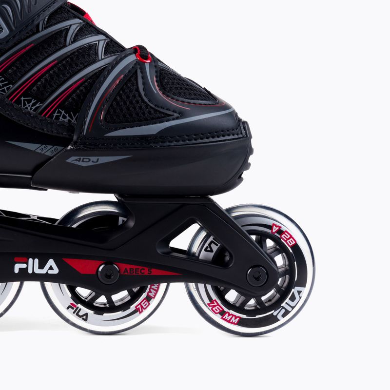 FILA X ONE rollerblade da bambino nero/rosso 6