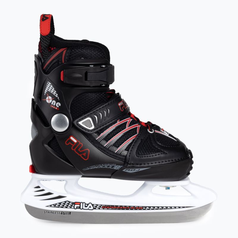 Pattini FILA X-One per bambini nero/rosso 2