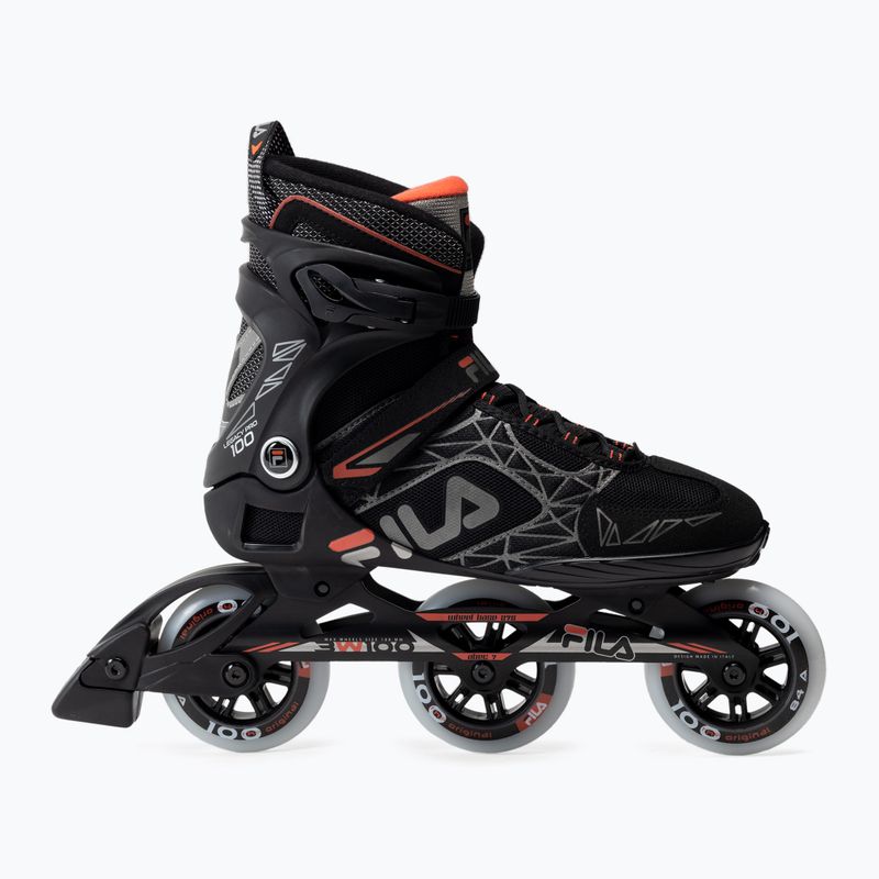 Pattini a rotelle FILA Legacy Pro 100 nero/rosso da uomo 2