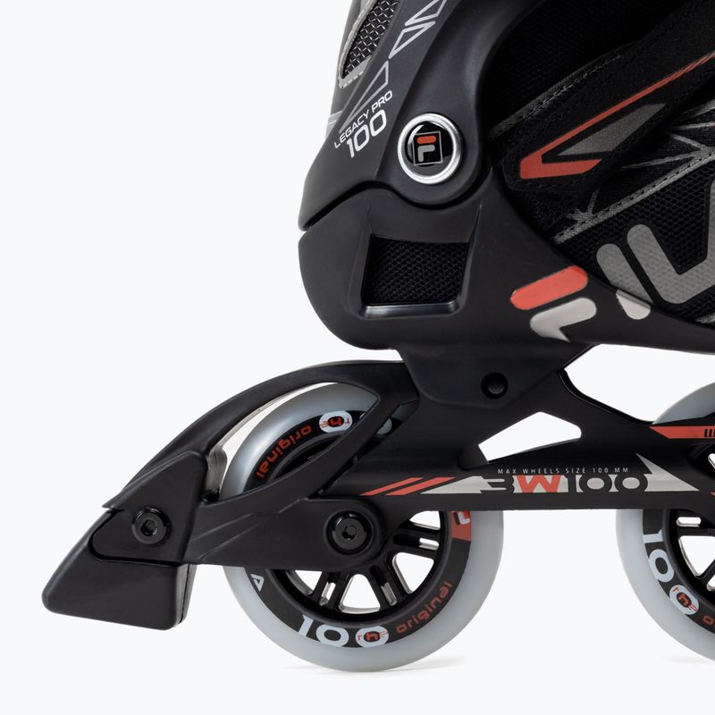 Pattini a rotelle FILA Legacy Pro 100 nero/rosso da uomo 6