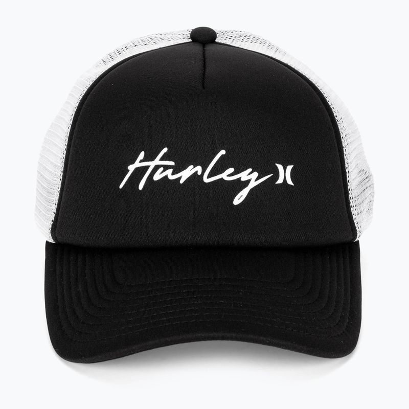 Cappello da baseball Hurley Icon Script Trucker nero/bianco da donna 2