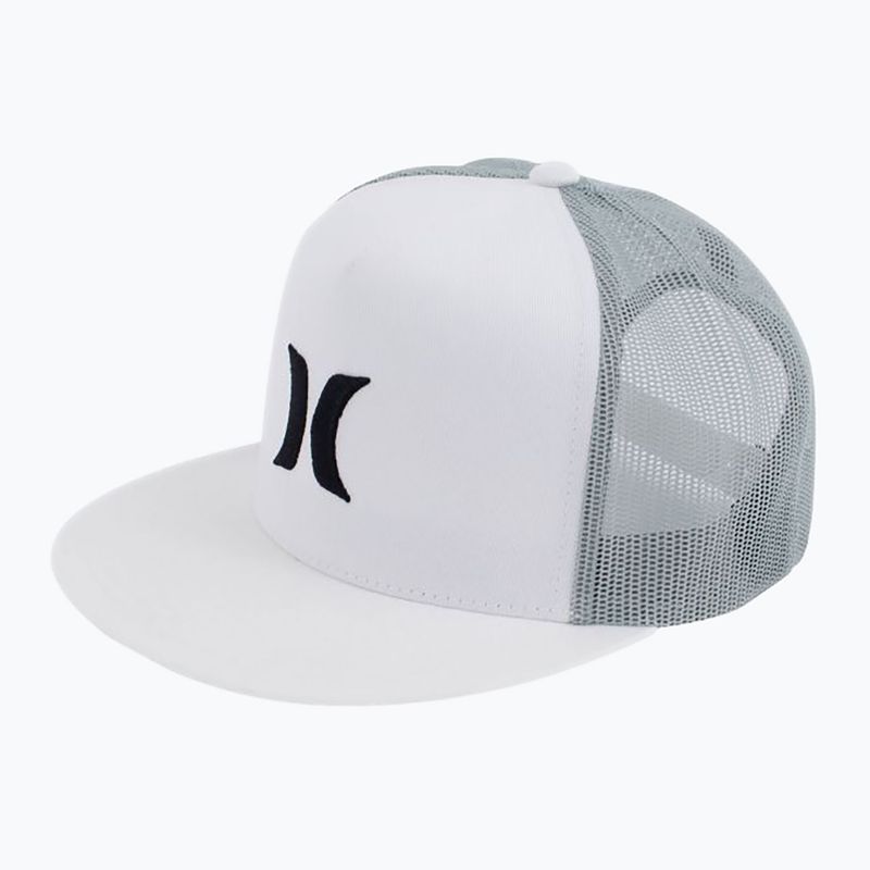 Cappello Hurley Icon Solid Flat Trucker bianco da uomo