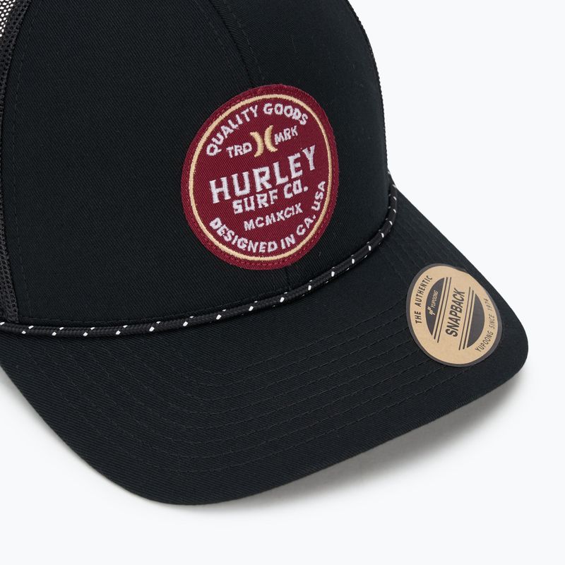 Cappello da baseball Hurley Jetties Trucker da uomo nero 3