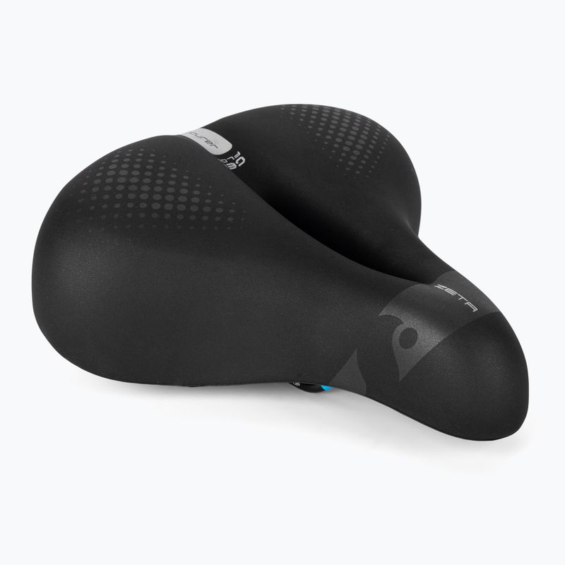Sella da bicicletta Sportourer Zeta Comfort Gel Flow nera