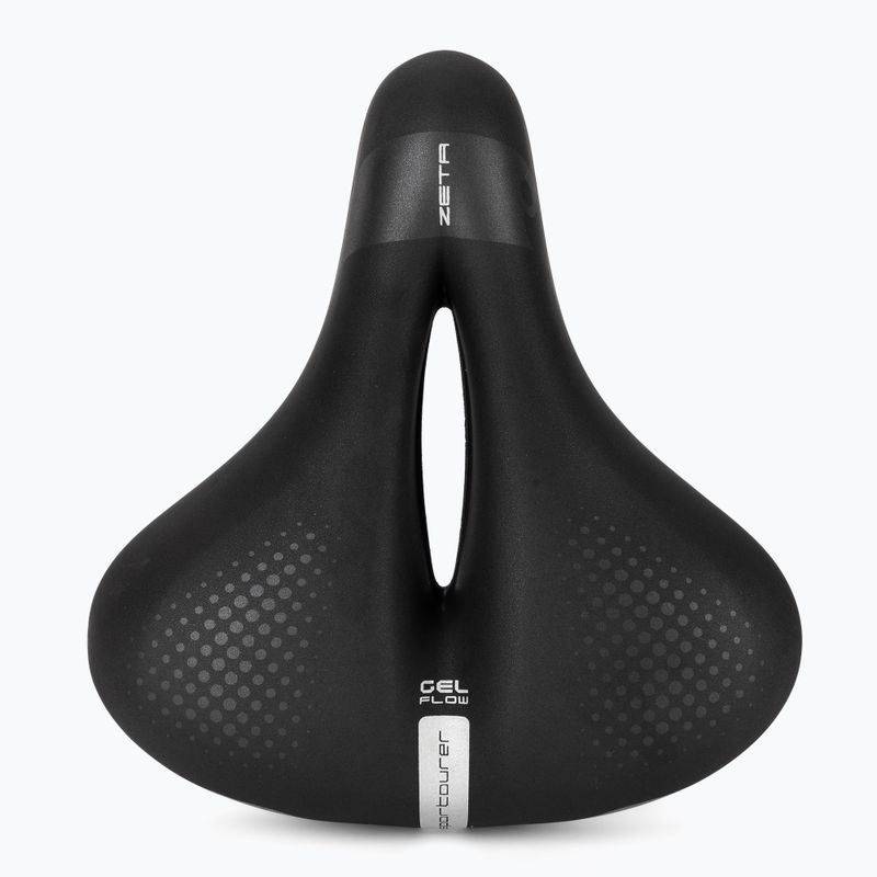Sella da bicicletta Sportourer Zeta Comfort Gel Flow nera 3