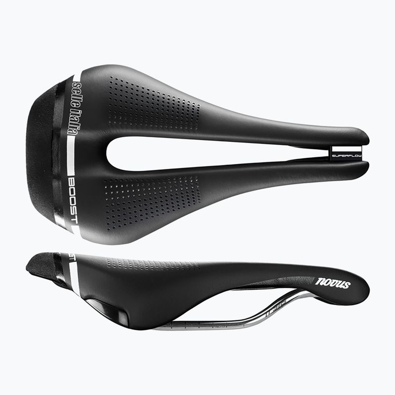 Selle Italia Novus Boost Superflow, binario Ti 316, Fibra-Tek