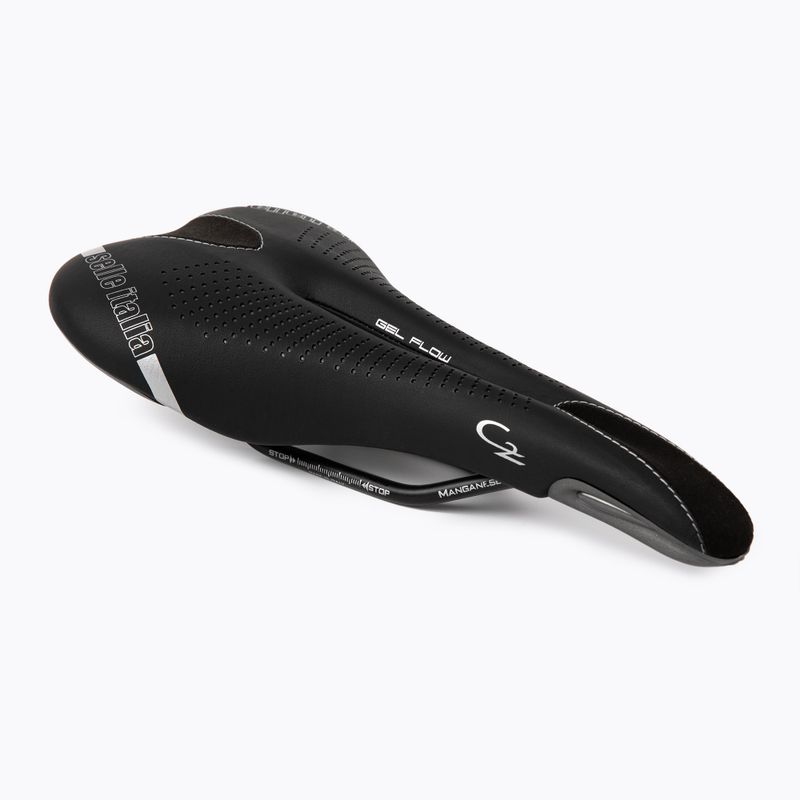 Selle Italia C2 Gel Flow, tubo Manganese 7, Fibra-Tek nero