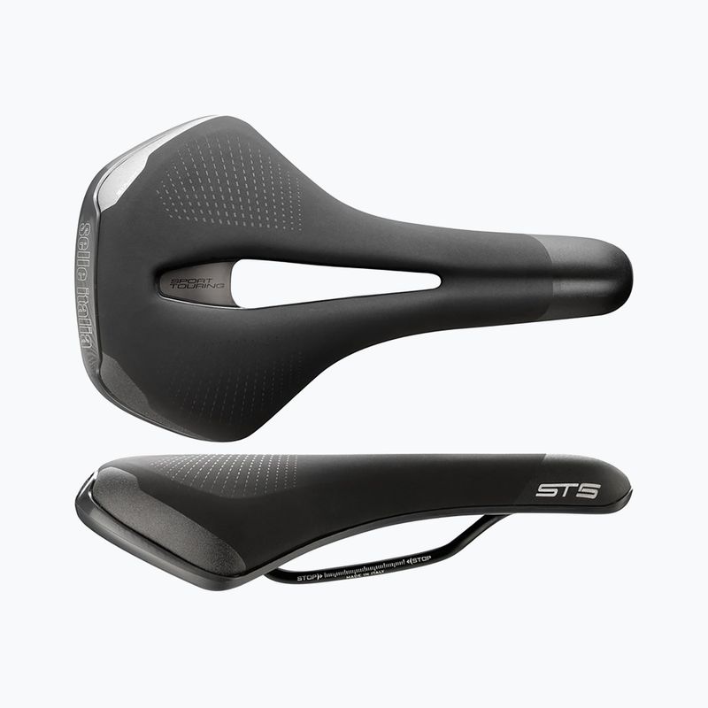 Sella da bici Selle Italia Sportouring ST 5 Flow, Fec Alloy Rail, Soft-Tek, Light Gel nero 6