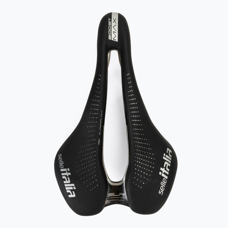 Selle Italia Max SLR Boost Gel Superflow, TI 316 Rail, Fibra-Trek, Light Gel nero 3