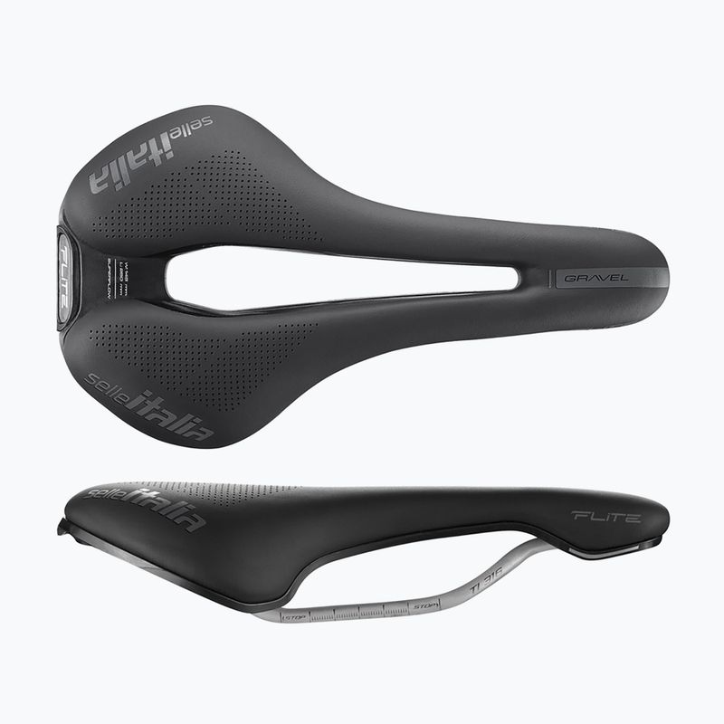 Selle Italia Flite Boost Gravel Superflow, Fibra-Tek, Light Gel nero 2