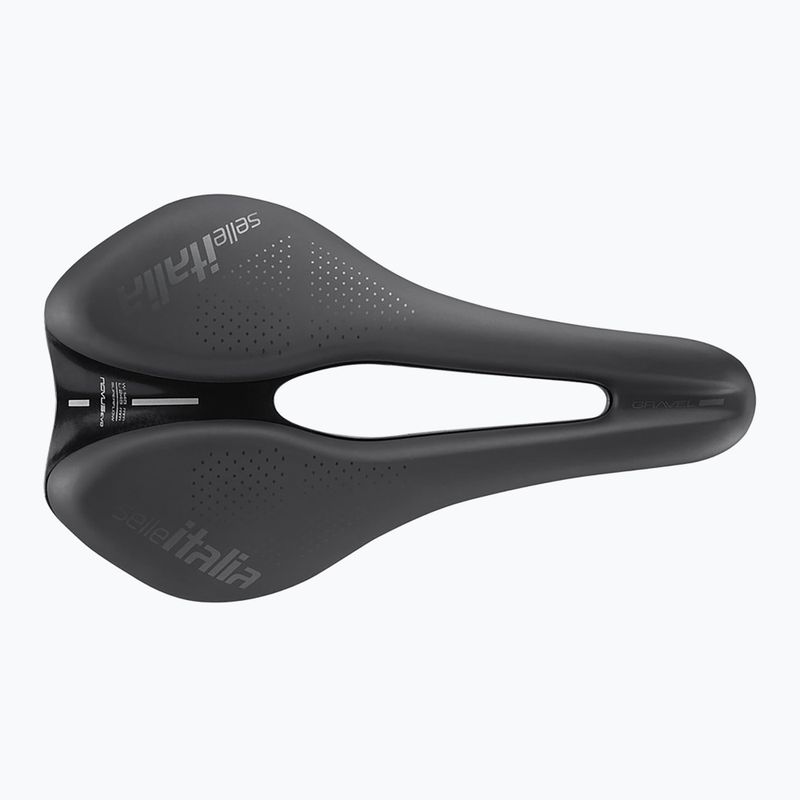 Sella da bici Selle Italia Novus Boost Evo Gravel TM Superflow, Manganese Rail, Soft-Trek nero 2