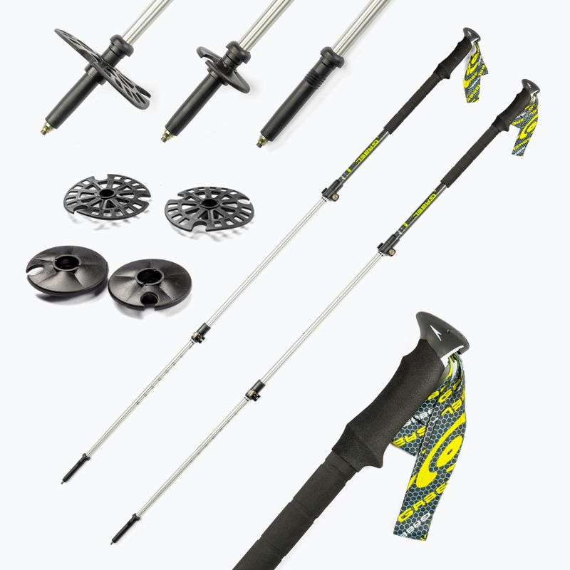 Bastoncini da trekking GABEL Multigrip Carbon FAST LOCK nero 7008450310000 7
