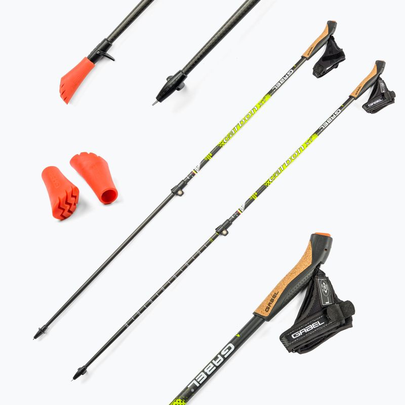 Bastoncini da nordic walking GABEL Carbon XT 2S F.L nero 7008351490000 7