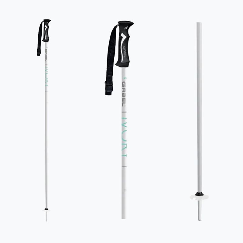 Bastoni da sci GABEL Ivory white/aqua 2