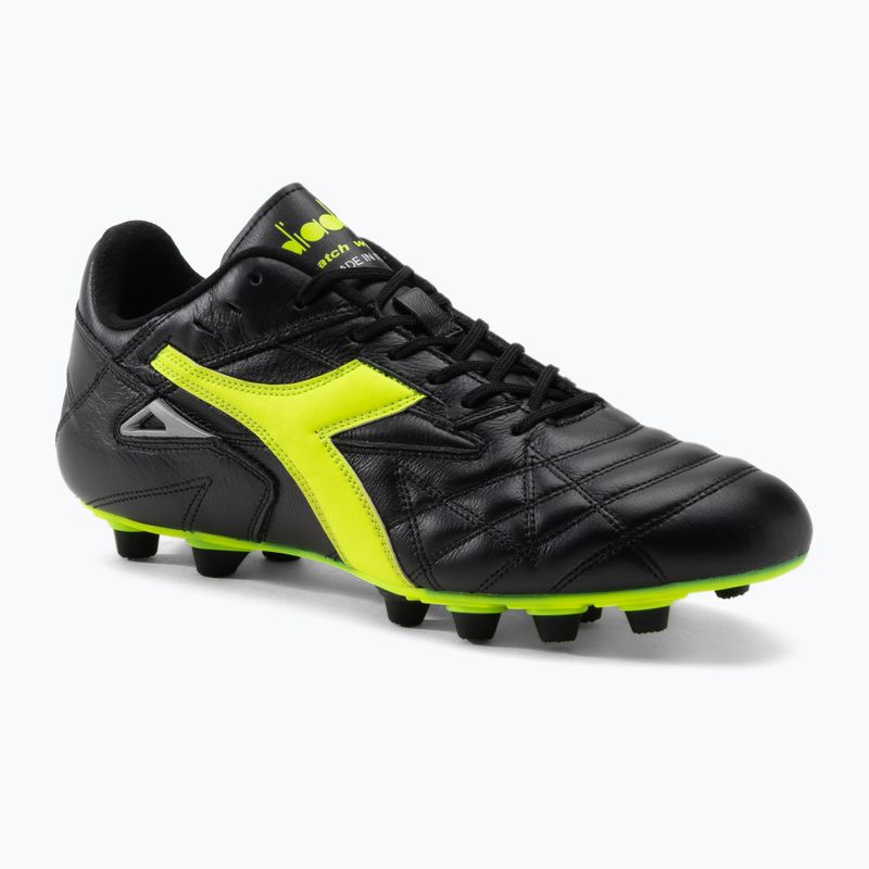 Scarpe da calcio uomo Diadora Match Winner RB Italy LT MDPU nero-verde DD-101.172363-C0004