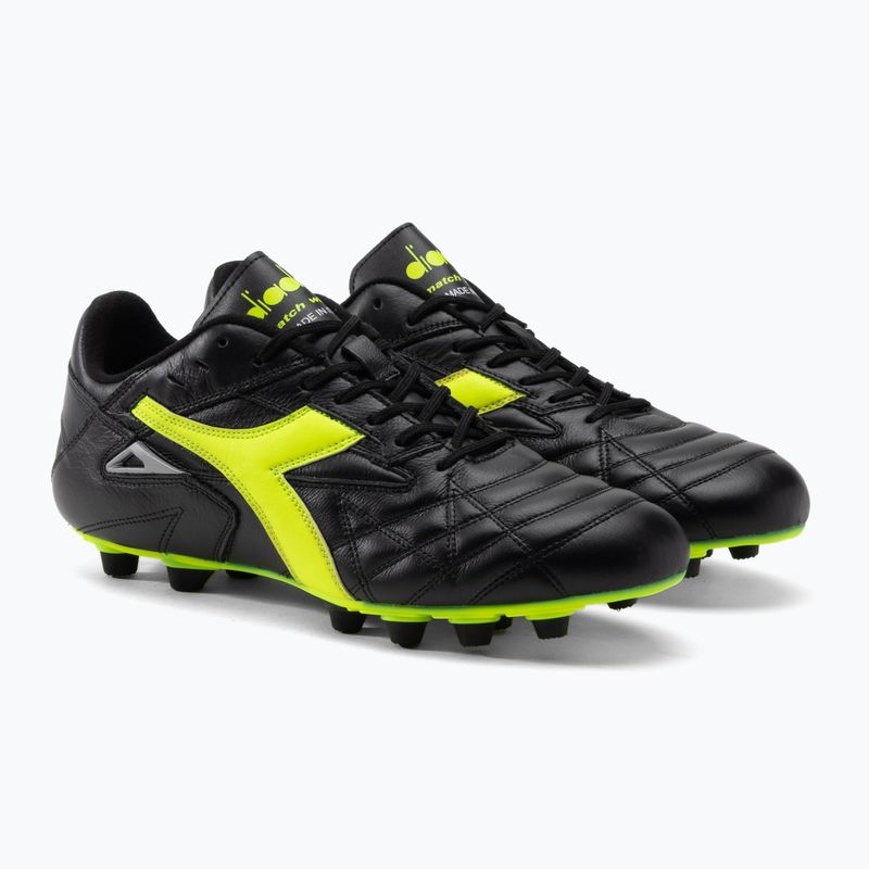 Scarpe da calcio uomo Diadora Match Winner RB Italy LT MDPU nero-verde DD-101.172363-C0004 5