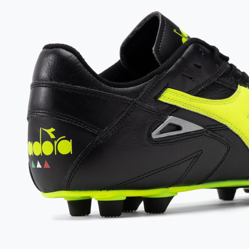 Scarpe da calcio uomo Diadora Match Winner RB Italy LT MDPU nero-verde DD-101.172363-C0004 9