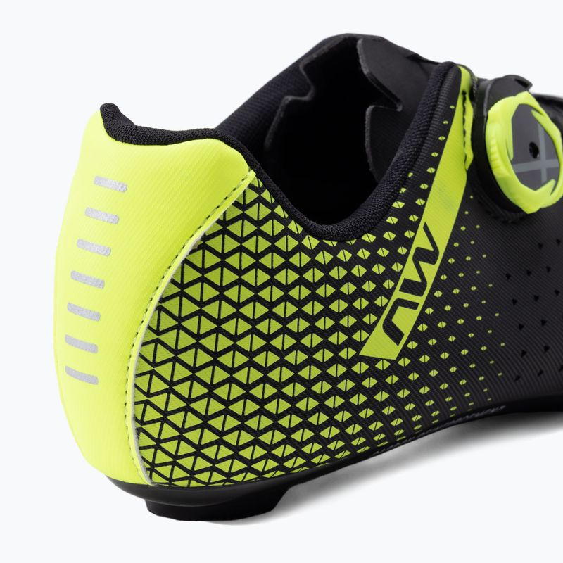 Northwave Core Plus 2 scarpe da strada uomo nero/giallo fluo 10