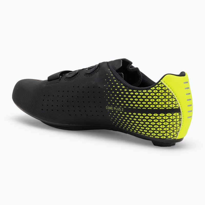 Northwave Core Plus 2 scarpe da strada uomo nero/giallo fluo 3
