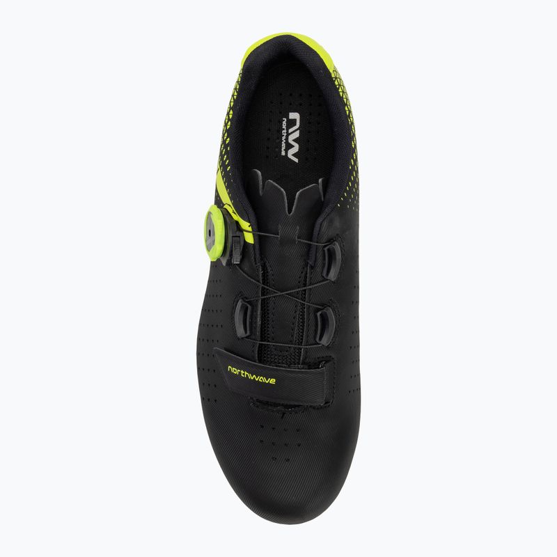 Northwave Core Plus 2 scarpe da strada uomo nero/giallo fluo 5