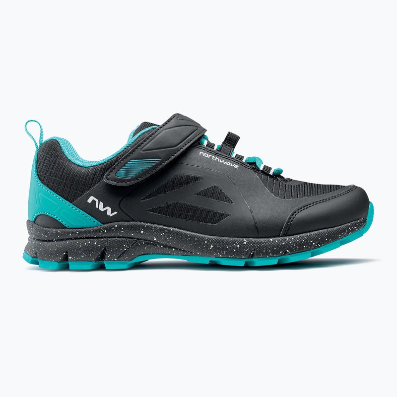 Scarpe da ciclismo MTB da donna Northwave Escape Evo nero/turchese 9