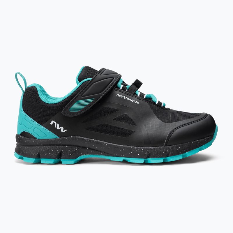 Scarpe da ciclismo MTB da donna Northwave Escape Evo nero/turchese 2
