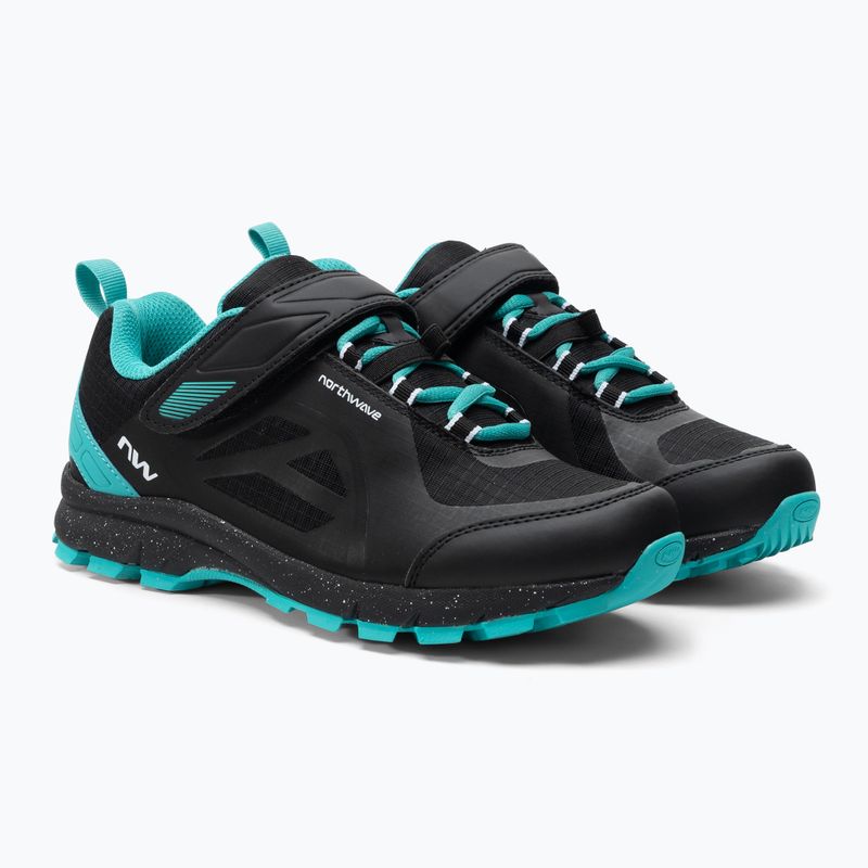 Scarpe da ciclismo MTB da donna Northwave Escape Evo nero/turchese 4