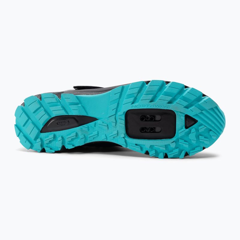 Scarpe da ciclismo MTB da donna Northwave Escape Evo nero/turchese 5