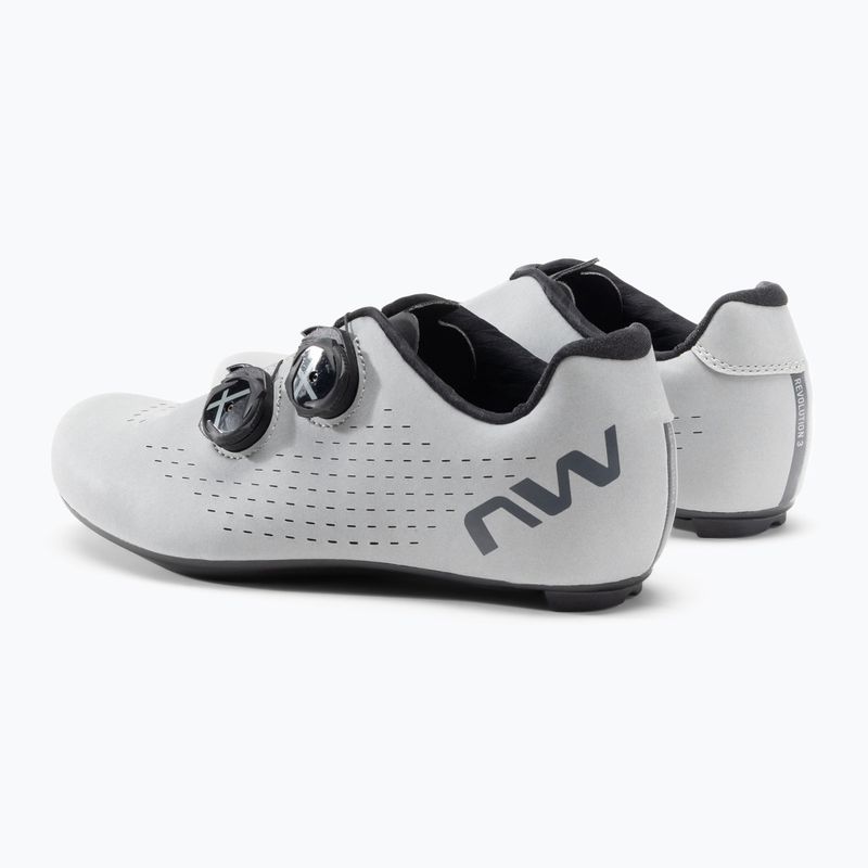 Scarpa da strada Northwave Revolution 3 argento riflettente per uomo 3
