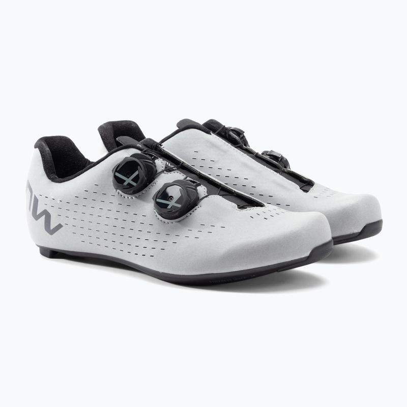 Scarpa da strada Northwave Revolution 3 argento riflettente per uomo 5