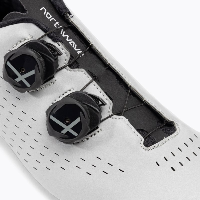 Scarpa da strada Northwave Revolution 3 argento riflettente per uomo 8