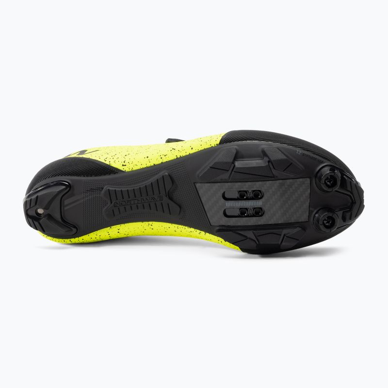 Scarpe da ciclismo MTB da uomo Northwave Rebel 3 giallo fluo/nero 4