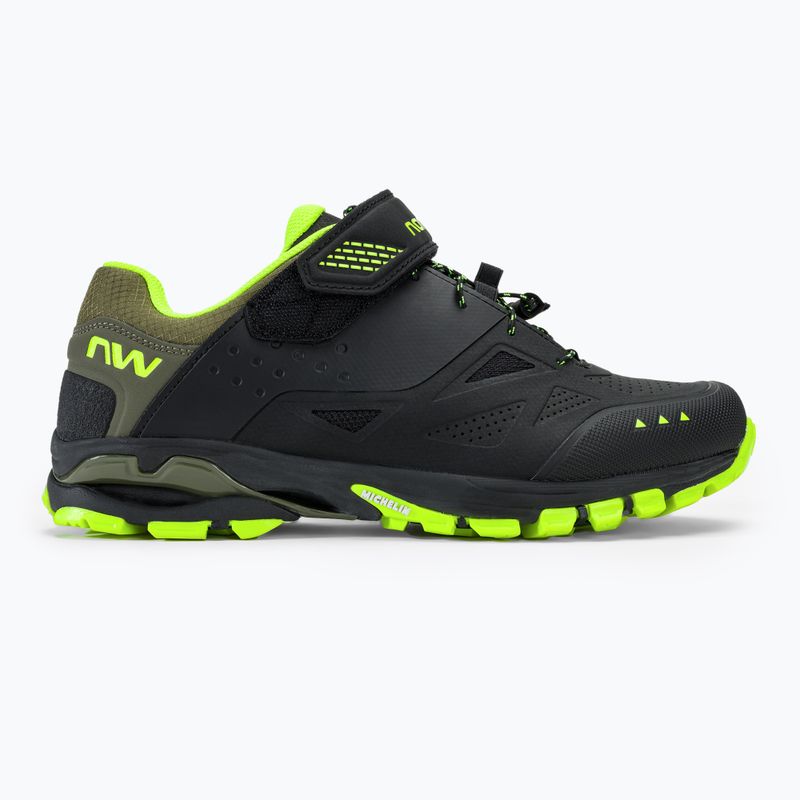 Scarpe da ciclismo da uomo MTB Northwave Spider 3 nero/giallo fluo 2