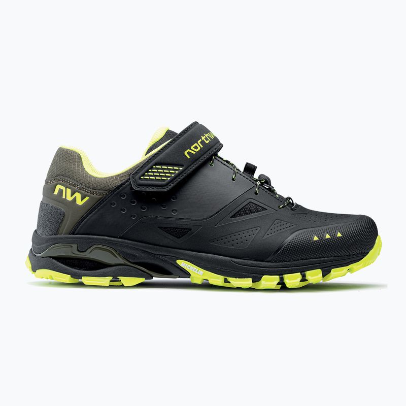 Scarpe da ciclismo da uomo MTB Northwave Spider 3 nero/giallo fluo 8