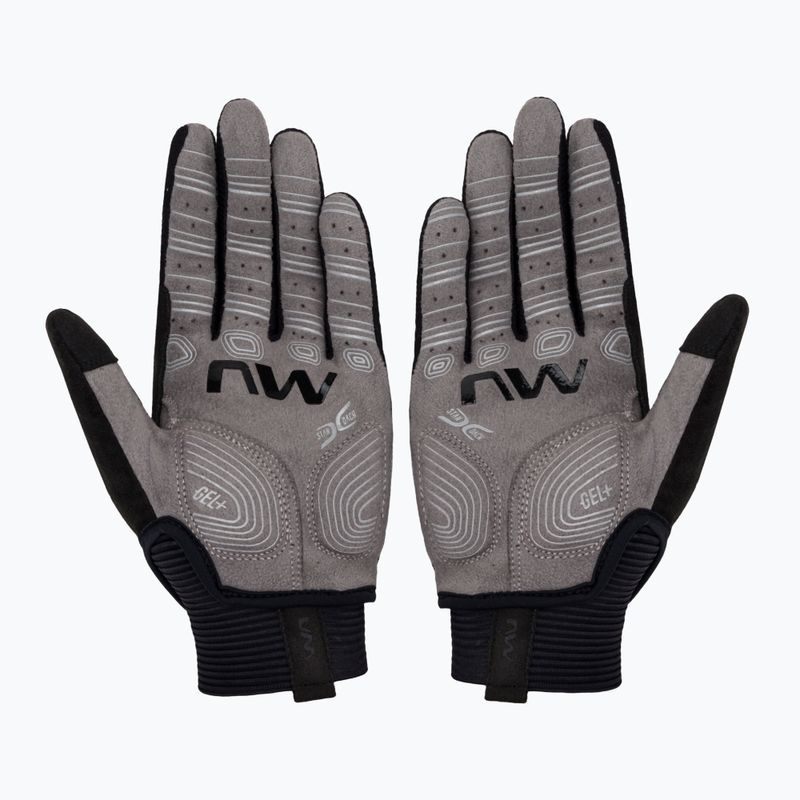 Guanti da ciclismo Northwave Spider Full Finger da uomo grigio/nero 2