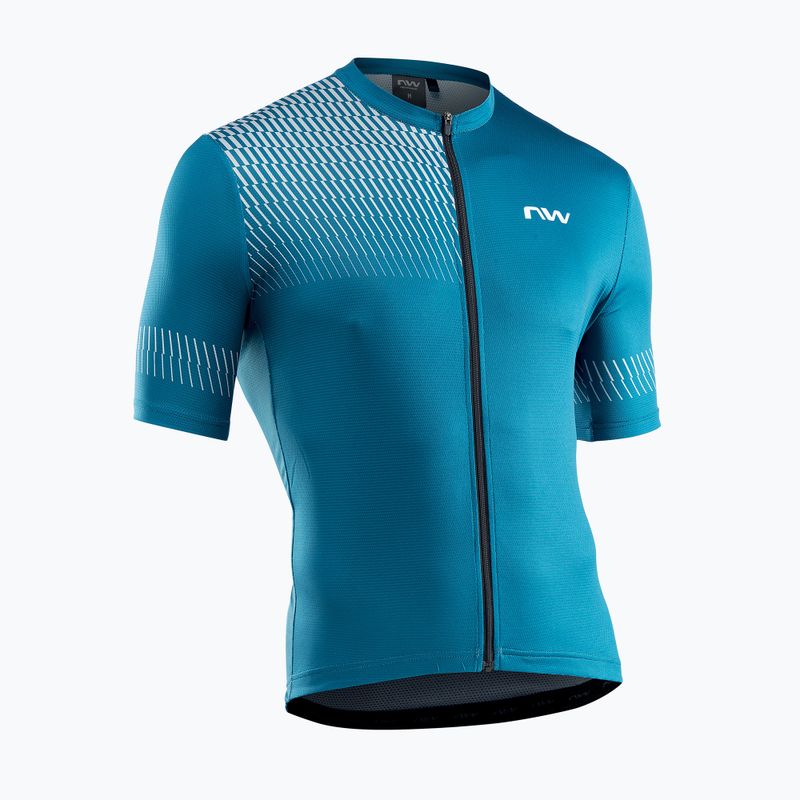 Maglia da ciclismo Northwave Origin blu/grigio da uomo